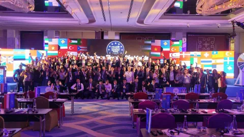 Attendees at an international Roboclean conference